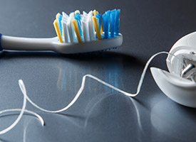 toothbrush and floss