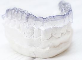 clear aligner on dental mold