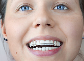 girl with retainer