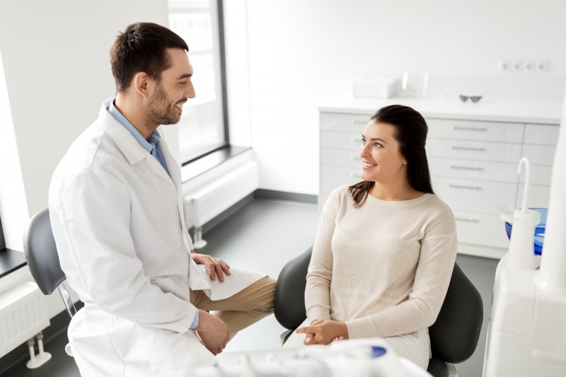 Woman at dentist in Canton